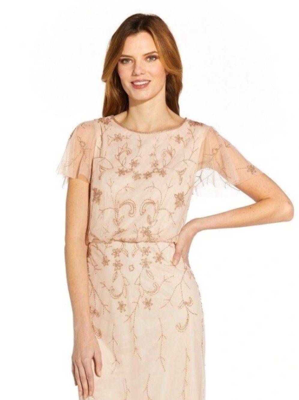NWOT! Fall Boho Papell Studio Anthro Formal Women's Beaded Maxi Dress Small/4 - Picture 17 of 17